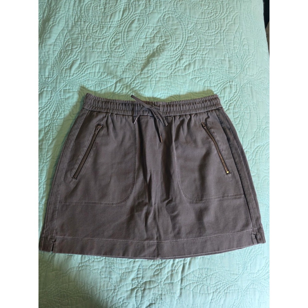Athleta Soho Skort Dark Gray Charcoal Mini Skirt Pockets 502523 Size 6